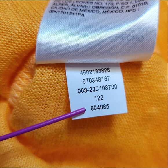 Chico's Linen Tangerine Orange Puff Lantern Sleeve Top Women's Large - Picture 8 of 10